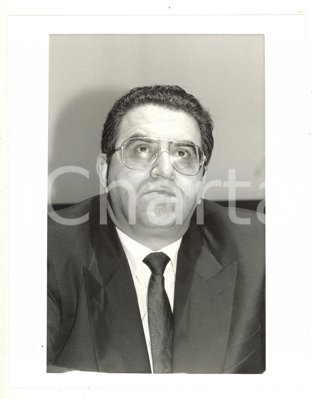 1985 ca SANREMO - Ritratto del sindaco Leone PIPPIONE - Foto 18x24 cm