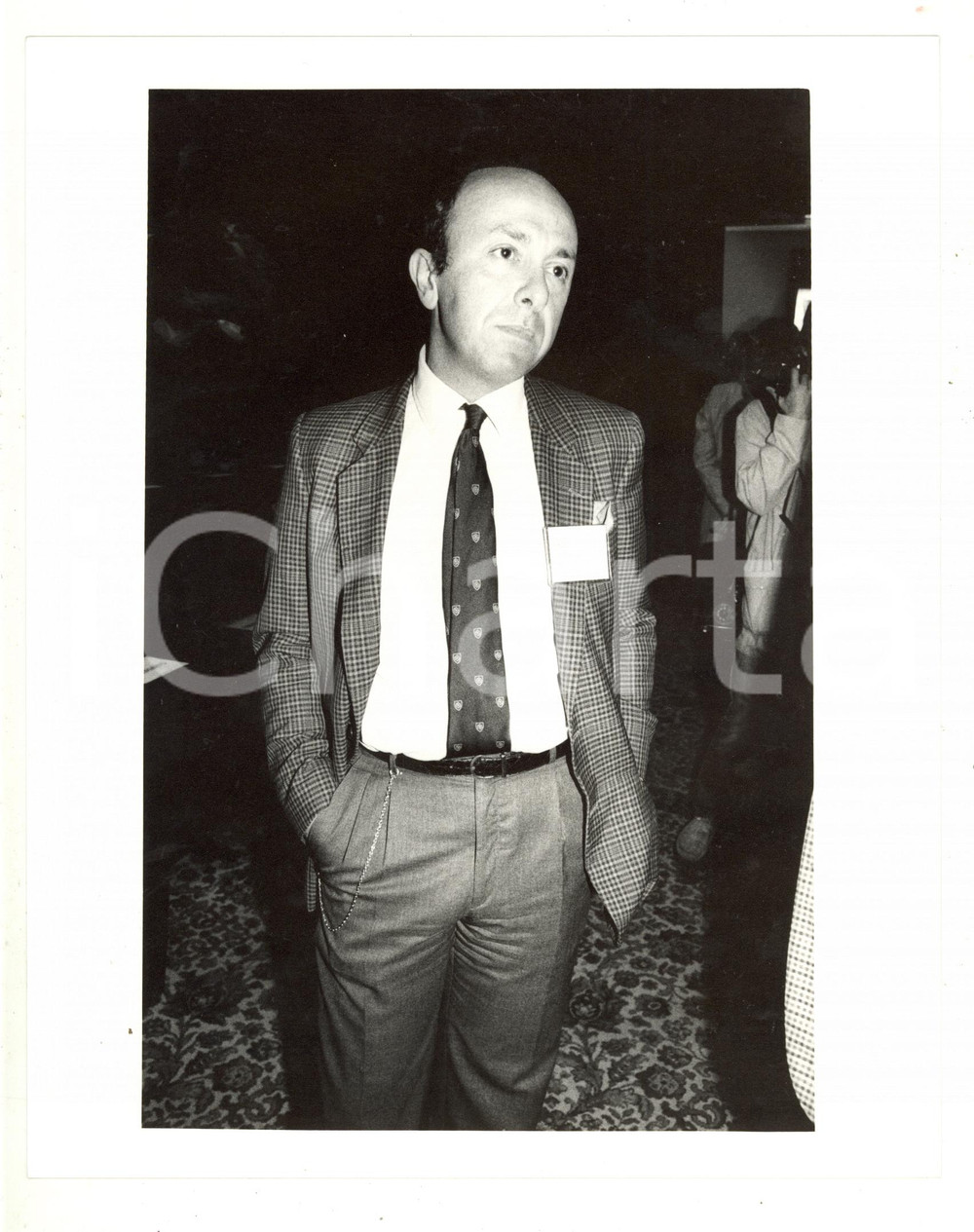 1985 ca ITALIA - Ritratto di Emilio CIMADORI a un convegno (1) - Foto 18x24 cm