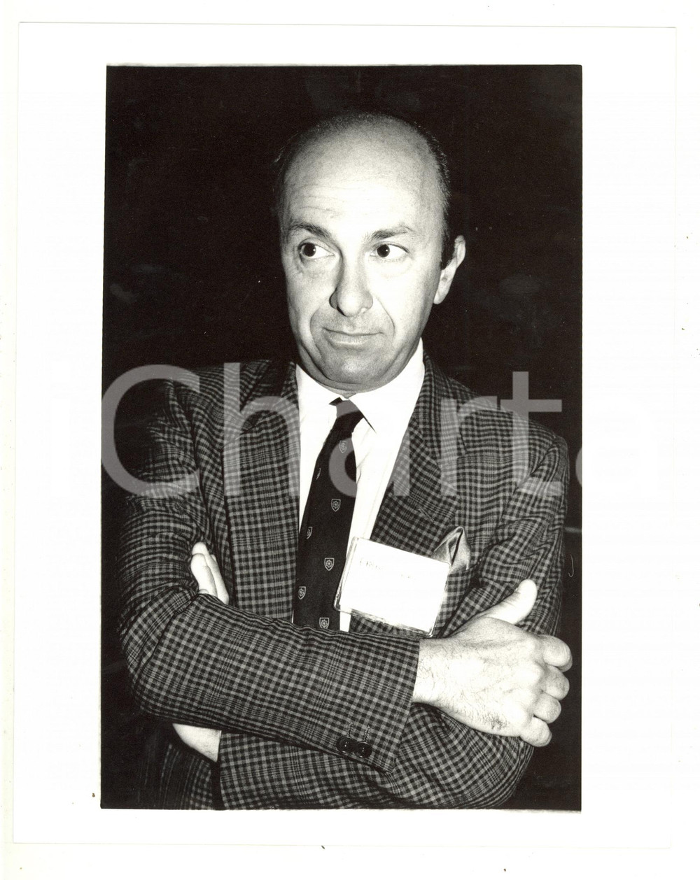 1985 ca ITALIA - Ritratto di Emilio CIMADORI a un convegno (2) - Foto 18x24 cm