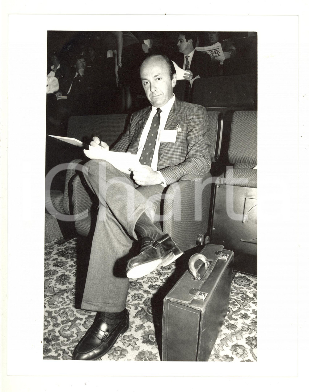 1985 ca ITALIA - Ritratto di Emilio CIMADORI a un convegno (3) - Foto 18x24 cm