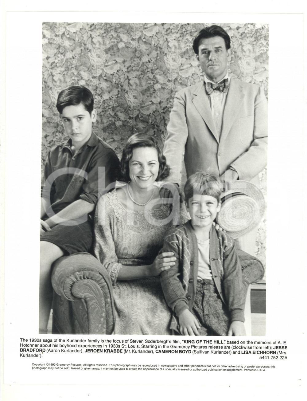 1993 CINEMA "King of the Hill" Jesse BRADFORD Jeroen KRABBÉ Lisa EICHHORN