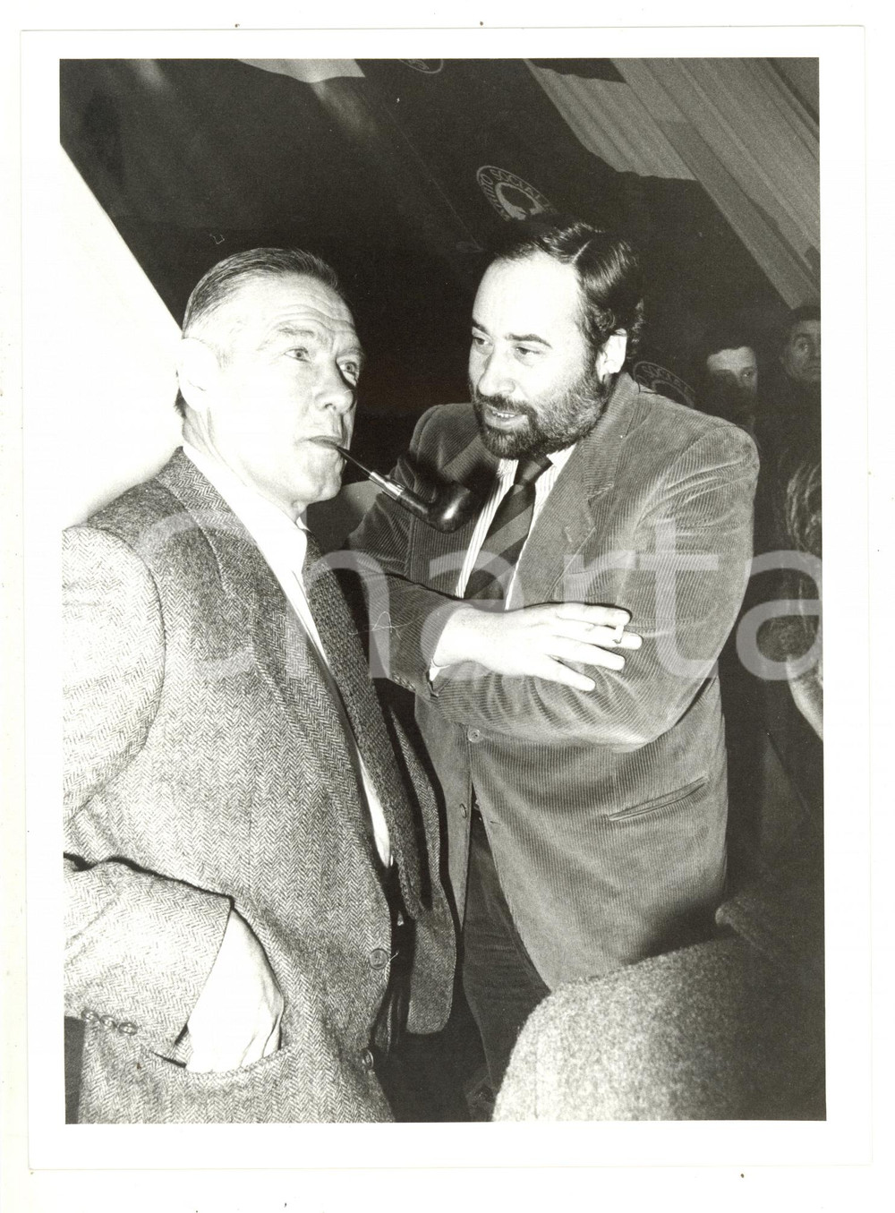 1990 ca POLITICA PSI - Ottaviano DEL TURCO discute con Bruno TRENTIN *Foto 18x24