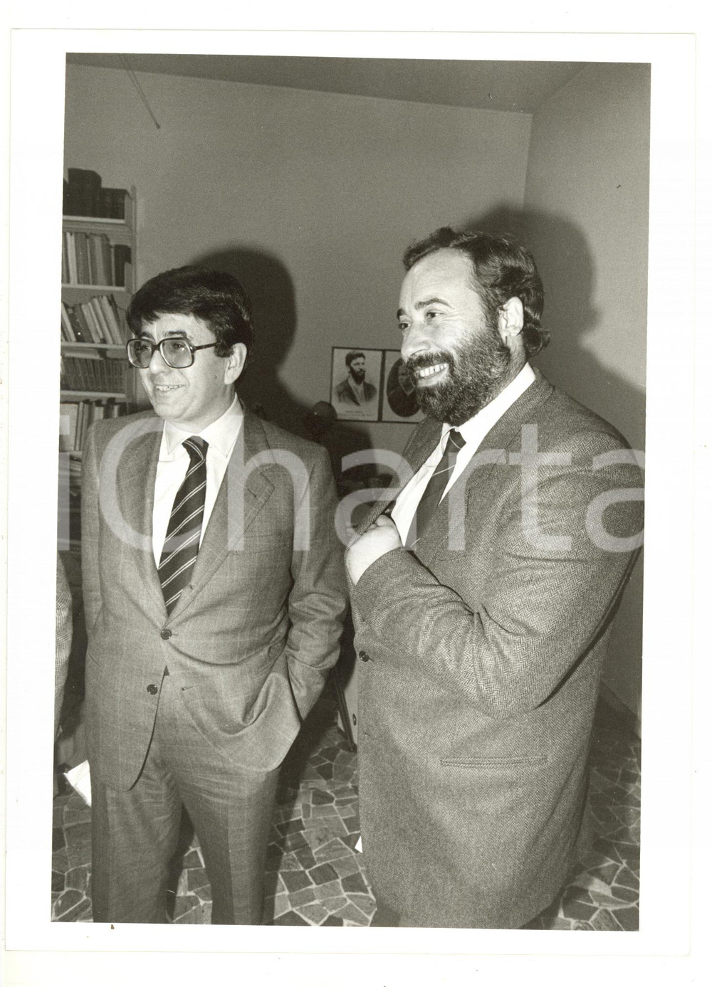 1985 ca POLITICA - Ritratto di Ottaviano DEL TURCO e Vittorio MERLONI (2) - Foto