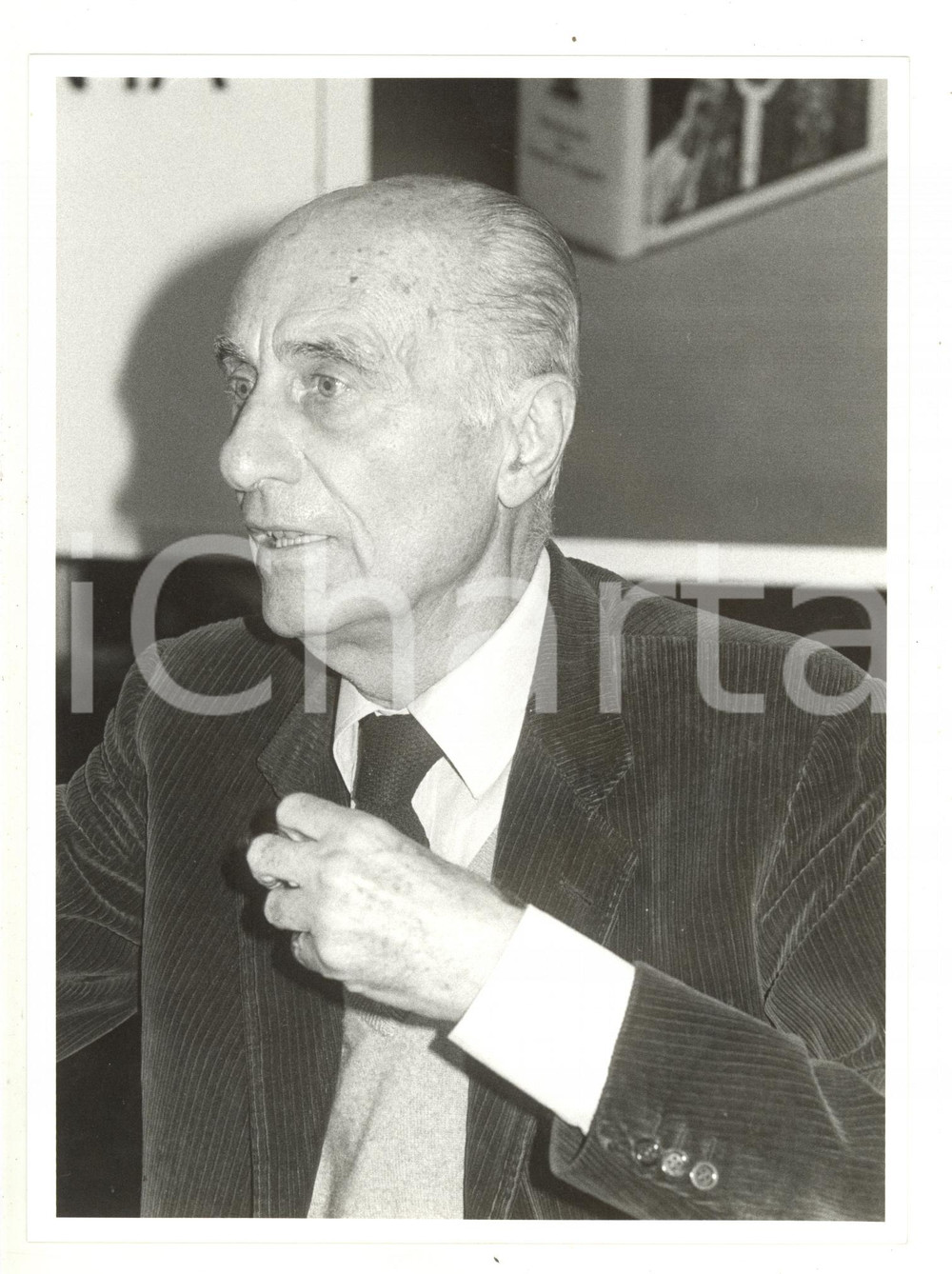 1985 ca ITALIA - Ritratto di Indro MONTANELLI - Foto 18x24 cm