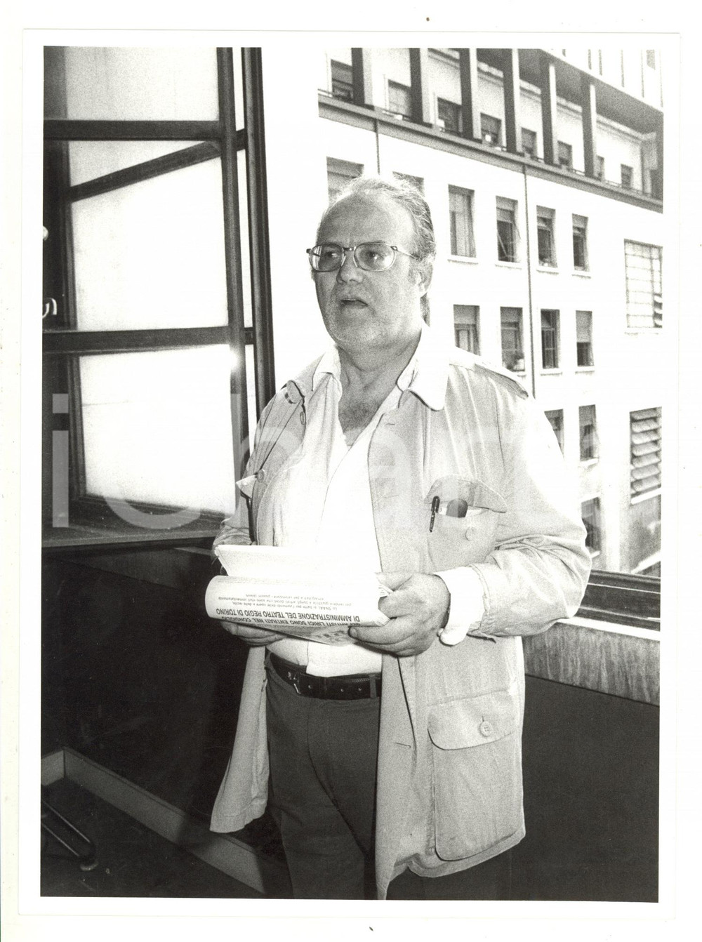 Fotografia d epoca originale 1985 ca TORINO OPERA LIRICA Baritono Giuseppe ZECCHILLO  Foto 18x24 cm 1