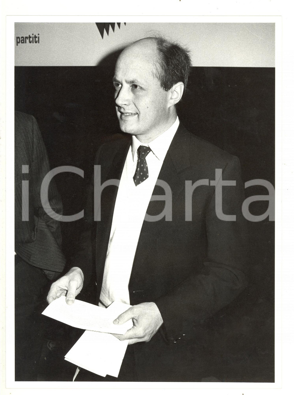 1985 ca MILANO POLITICA DC - Bruno TABACCI a un convegno (1) - Foto 18x24 cm