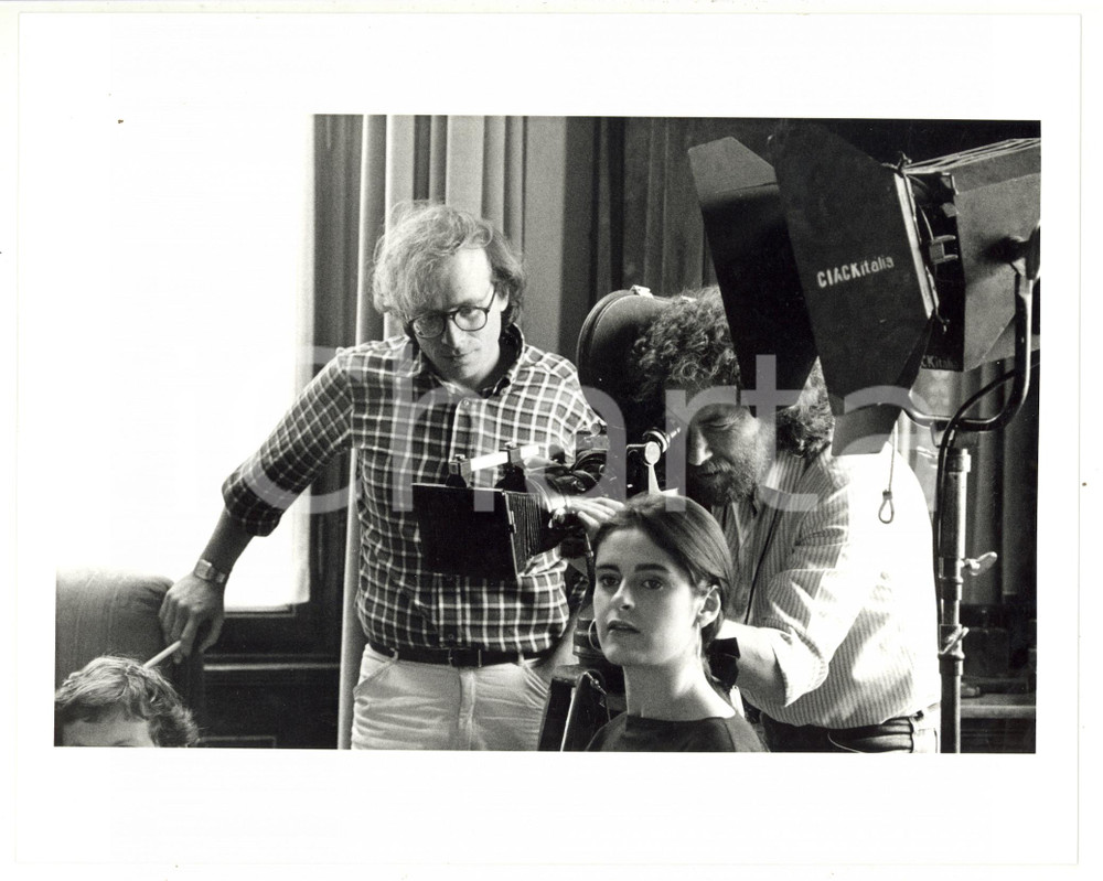 Fotografia d epoca originale 1987 CINEMA Barbablù, Barbablù  Domitilla CALAMAI Enrico GHEZZI sul set 2 1