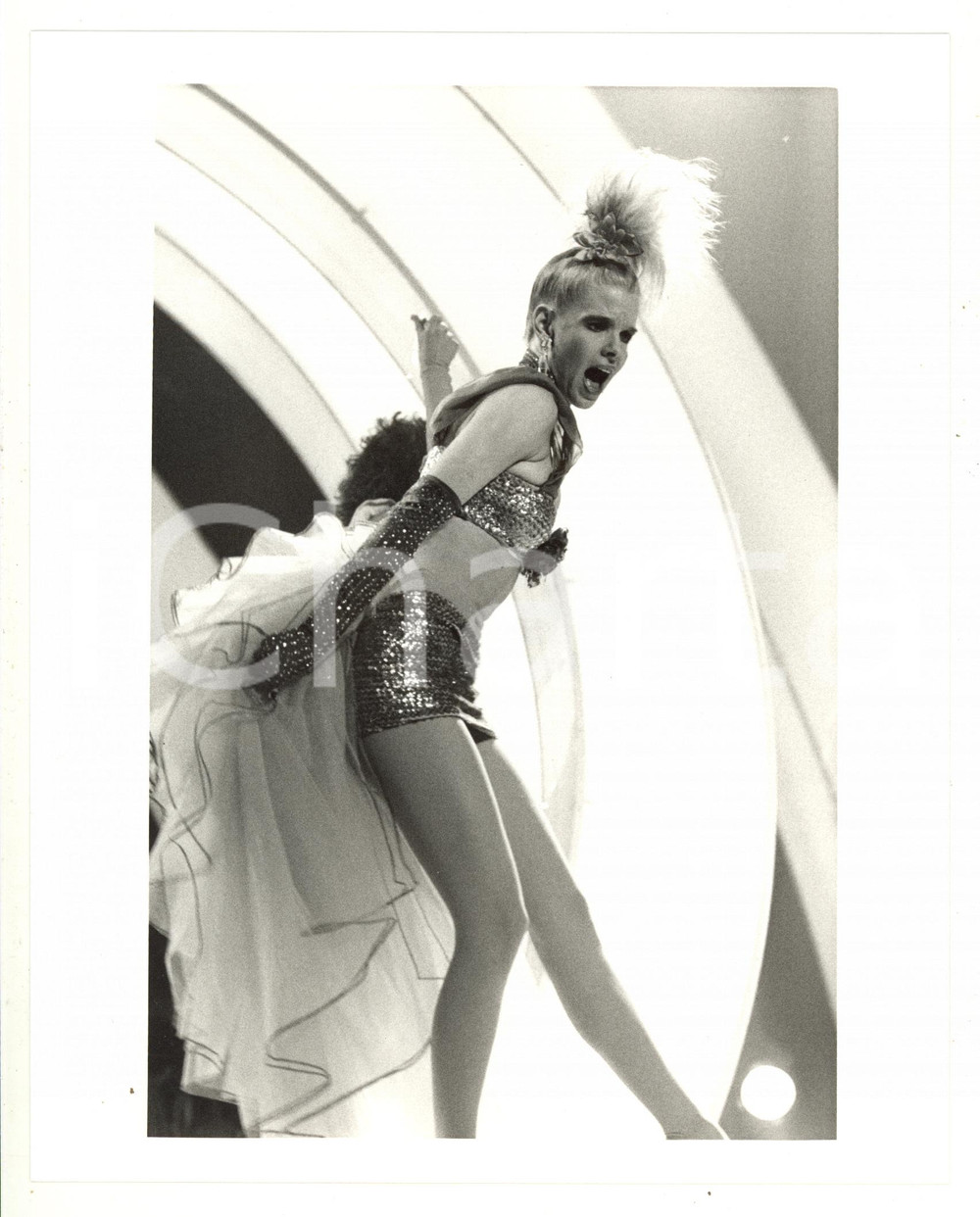 Fotografia d epoca originale 1987 RAI UNO Un disco per l estate  Ritratto di Sara CARLSON  Foto 18x24 cm 1