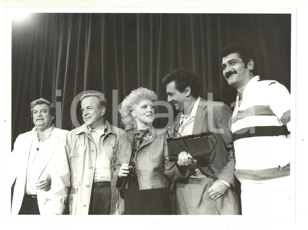 Fotografia d epoca originale 1986 CANNES Franco ZEFFIRELLI Placido DOMINGO Katia RICCIARELLI Justino DIAZ 1