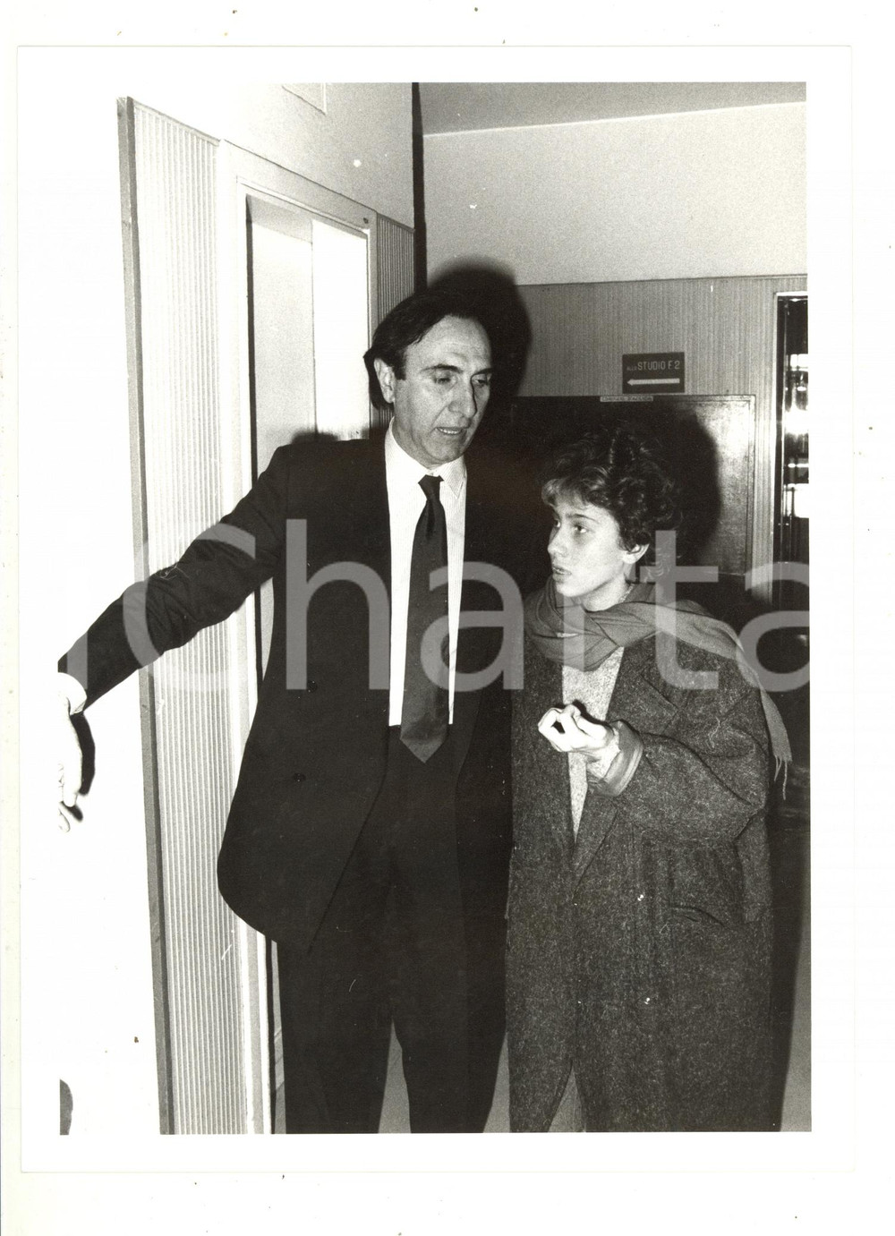 Fotografia d epoca originale 1985 ca RAI TELEVISIONE Ritratto di Pippo BAUDO con la figlia Tiziana 1  Foto 1