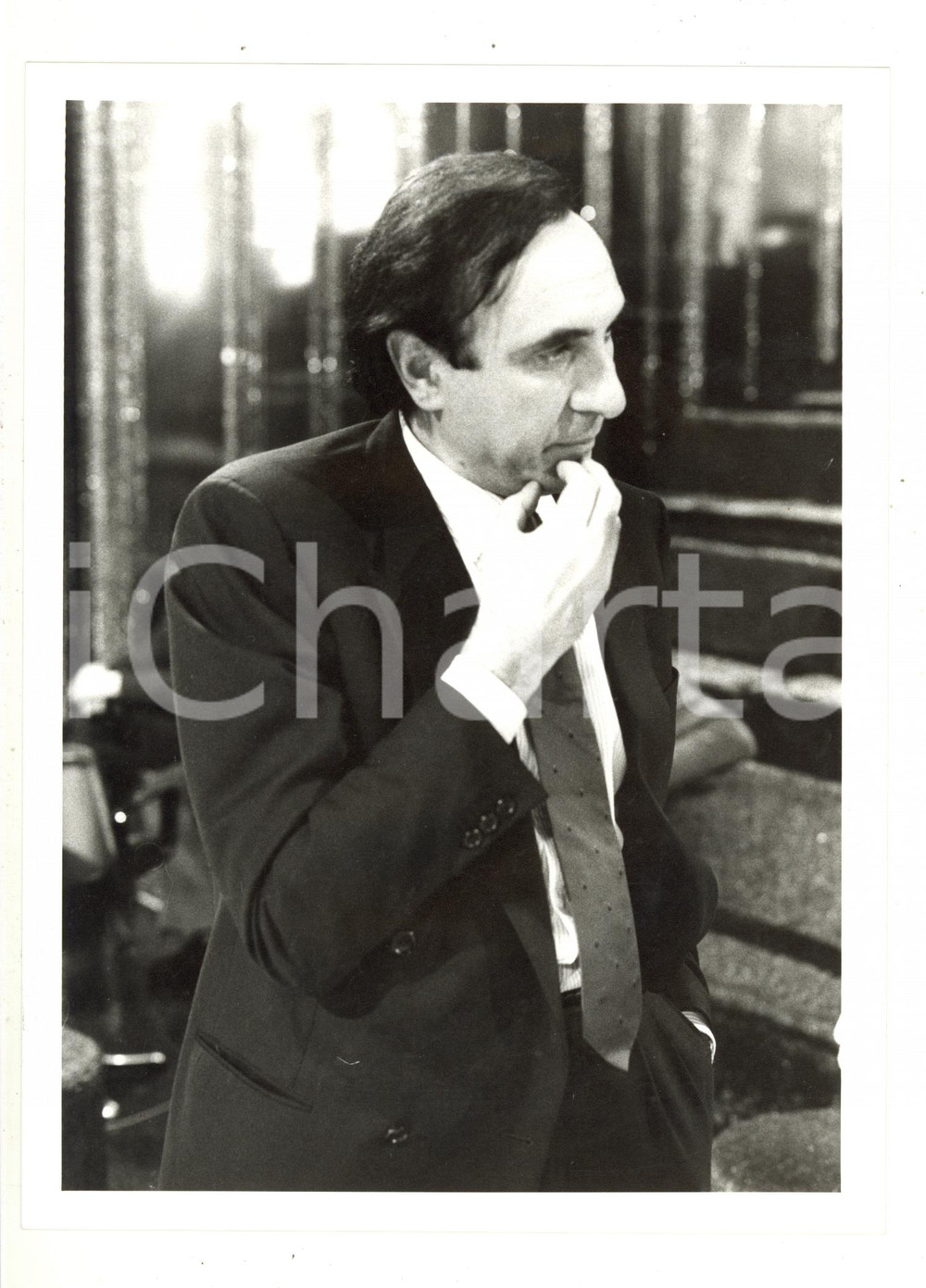 Fotografia d epoca originale 1985 ca RAI TELEVISIONE  Ritratto di Pippo BAUDO 1  Foto 18x24 cm 1