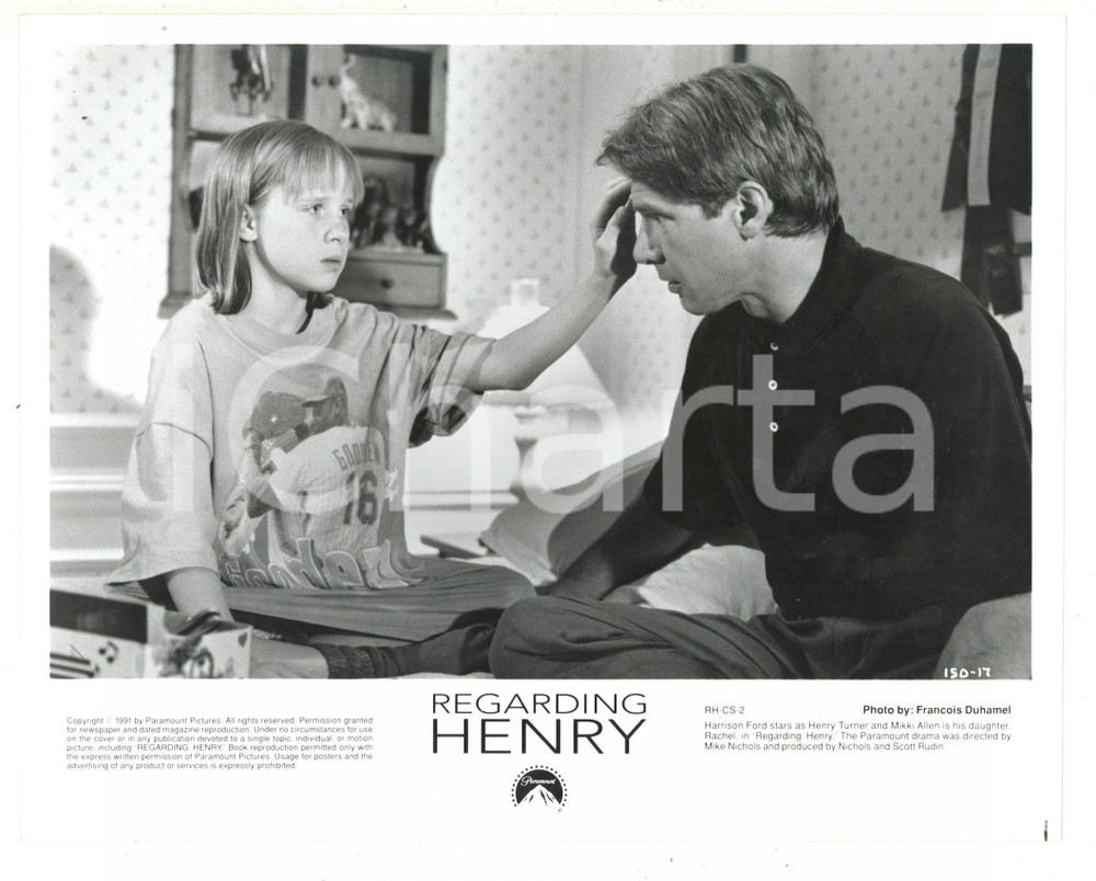 1991 CINEMA "Regarding Henry" Mike NICHOLS - Harrison FORD Mikki ALLEN Foto Stampa su carta fotografica, in forma di manifestino. CONDIZIONI: GFORMATO: 26x21 cm     originale e autentica 1
