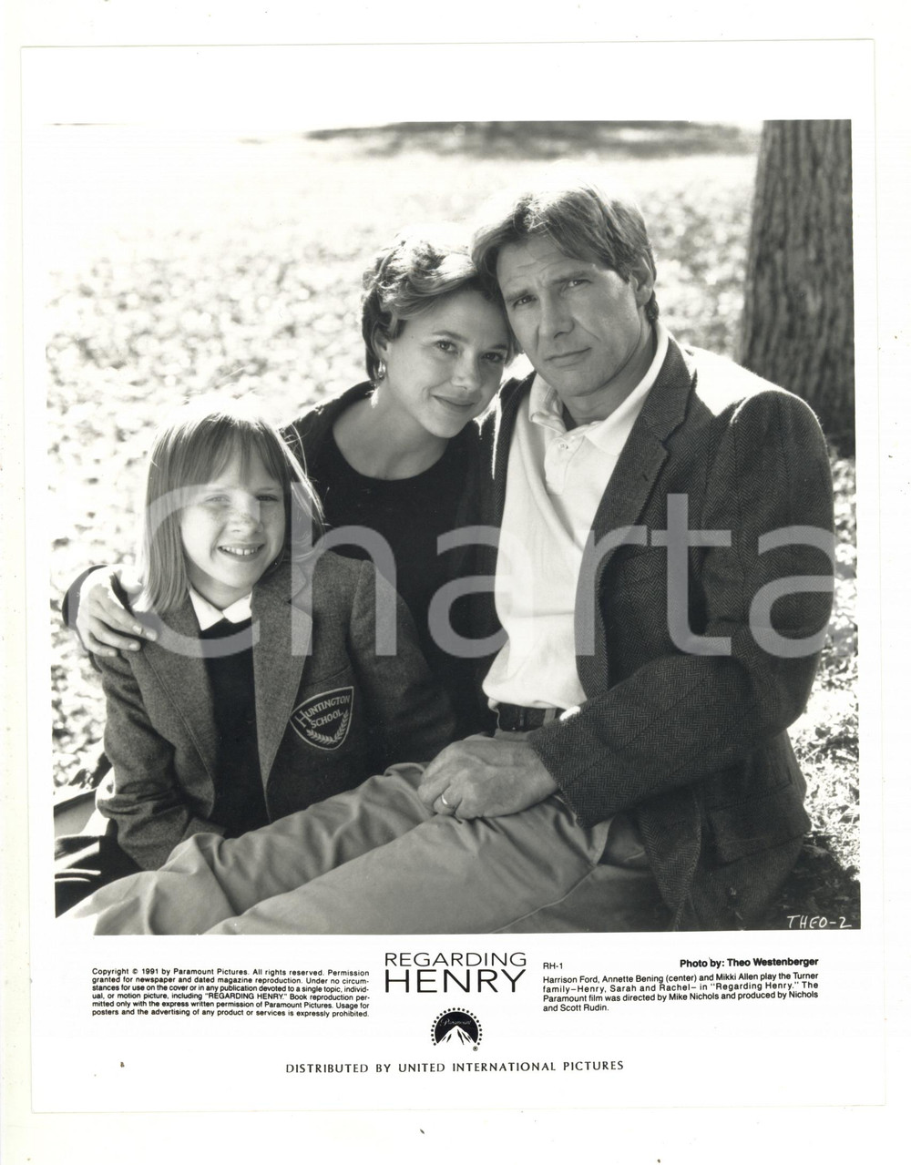 1991 CINEMA "Regarding Henry" - Harrison FORD Annette BENING Mikki ALLEN - Foto