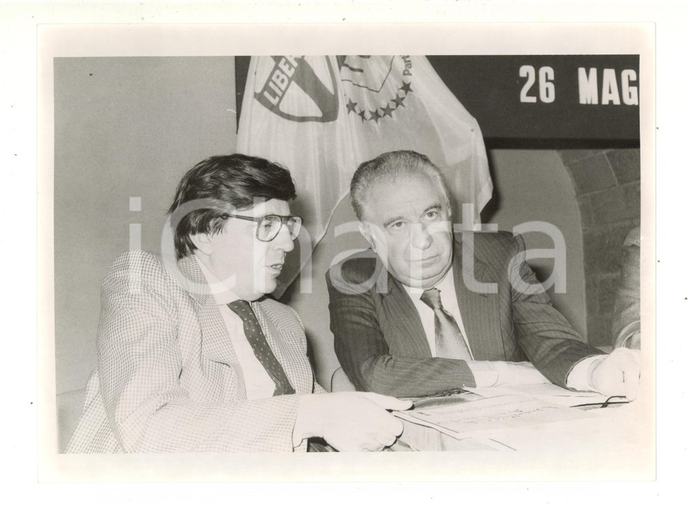 1984 MILANO Castello Sforzesco - Vincenzo SCOTTI Clelio DARIDA a un evento DC
