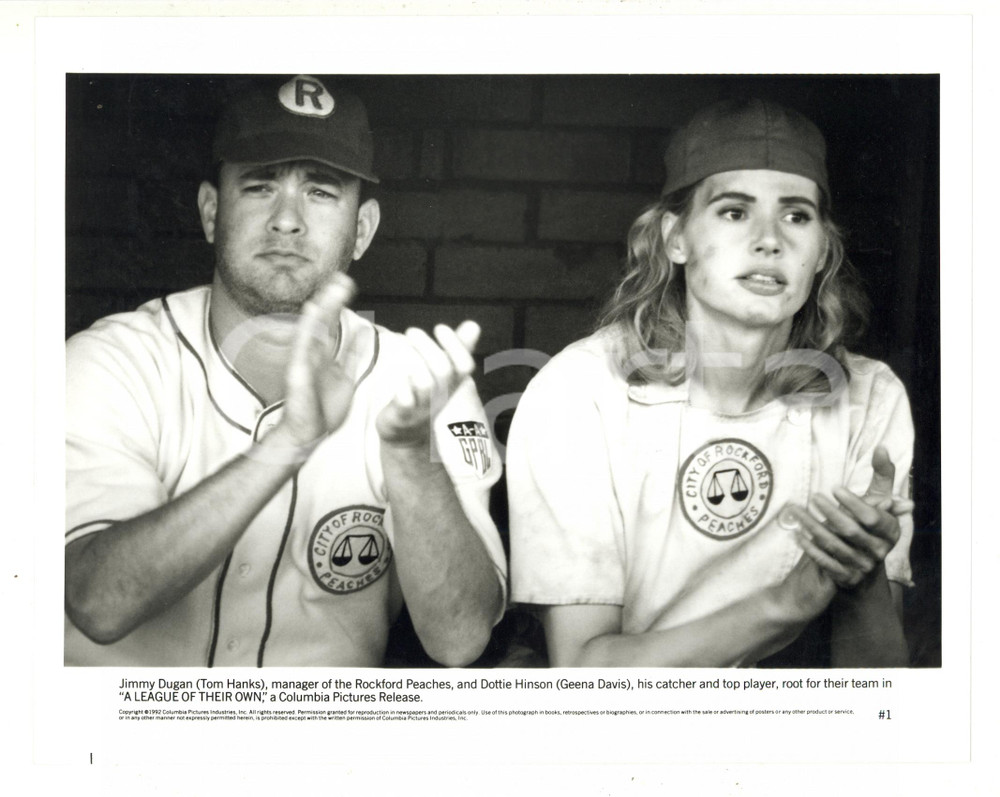 Fotografia d epoca originale 1992 CINEMA A League of Their Own Penny MARSHALL  Tom HANKS Geena DAVIS Foto 1