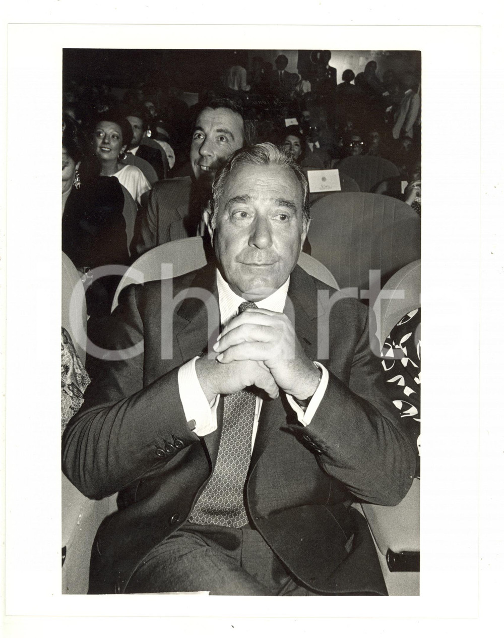 Fotografia d epoca originale 1987 VENEZIA Mostra del Cinema  Biagio AGNES in platea  Foto 18x24 cm 1