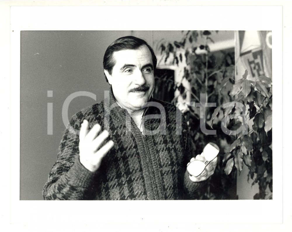 Fotografia d epoca originale 1985 ca COSTUME ITALIA Ritratto di Carlo GIUFFRÃ‰ 4  Foto 24x18 cm 1