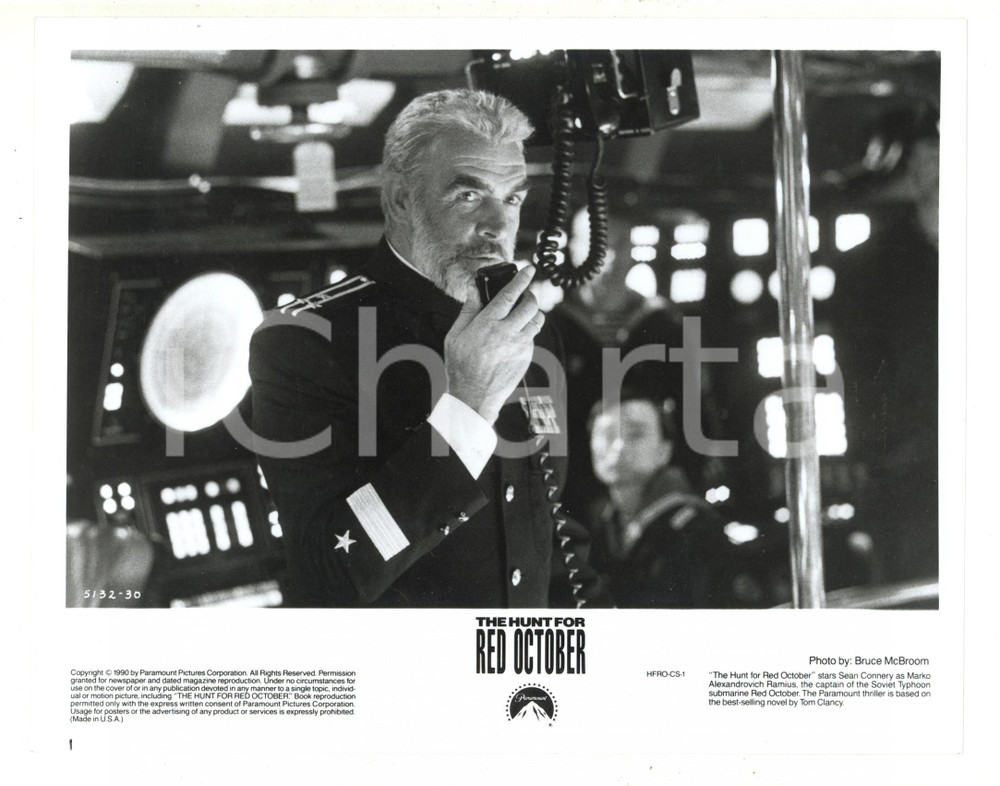 Fotografia d epoca originale 1990 CINEMA The Hunt for Red October John McTIERNAN  Sean CONNERY Foto 26x21 1