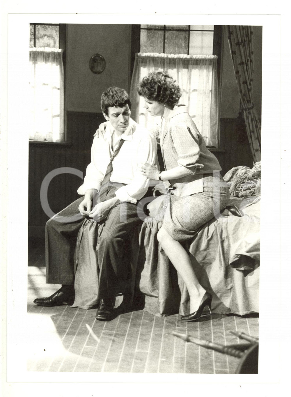 Fotografia d epoca originale 1985 RAI Un cappello pieno di pioggia  Emilio BONUCCI Pamela VILLORESI 1 1