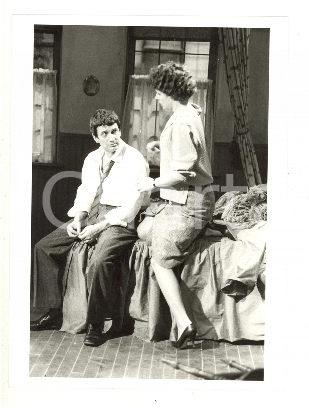 Fotografia d epoca originale 1985 RAI Un cappello pieno di pioggia  Emilio BONUCCI Pamela VILLORESI 6 1