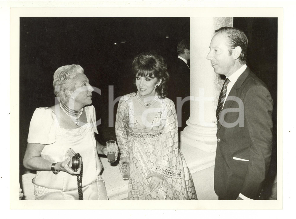 Fotografia d epoca originale 1988 MOSTRA DI VENEZIA  Maria Pia FANFANI Gina LOLLOBRIGIDA Carlo GIOVANELLI 1