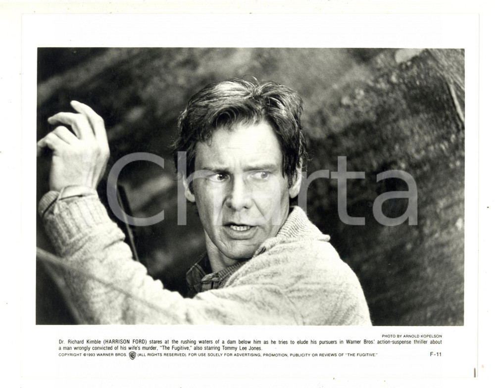 Fotografia d epoca originale 1993 CINEMA The Fugitive Andrew DAVIS  Harrison FORD  Foto 26x21 cm 1