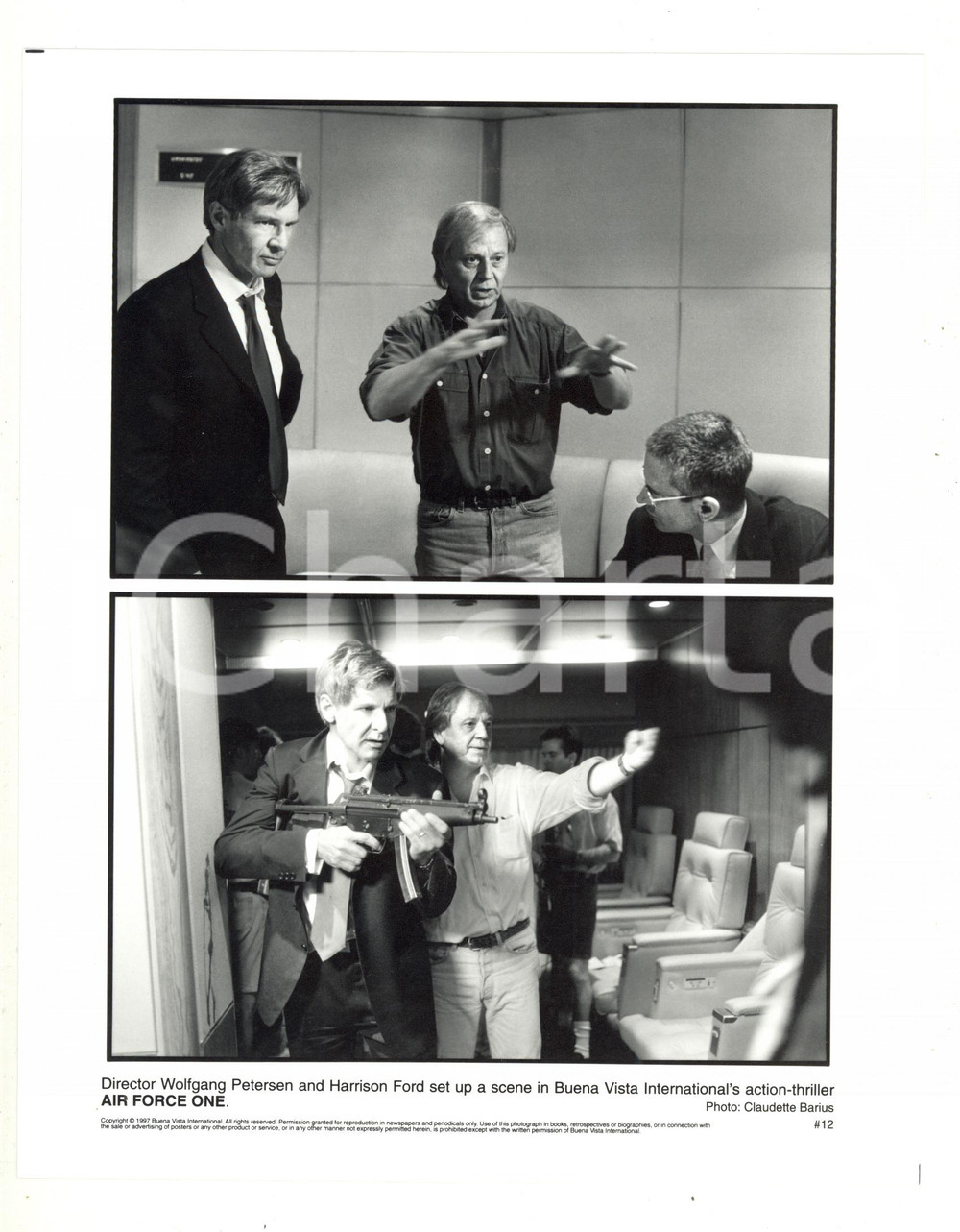 Fotografia d epoca originale 1997 CINEMA AIR FORCE ONE  Wolfgang PETERSEN Harrison FORD  Foto 21x26 cm 1