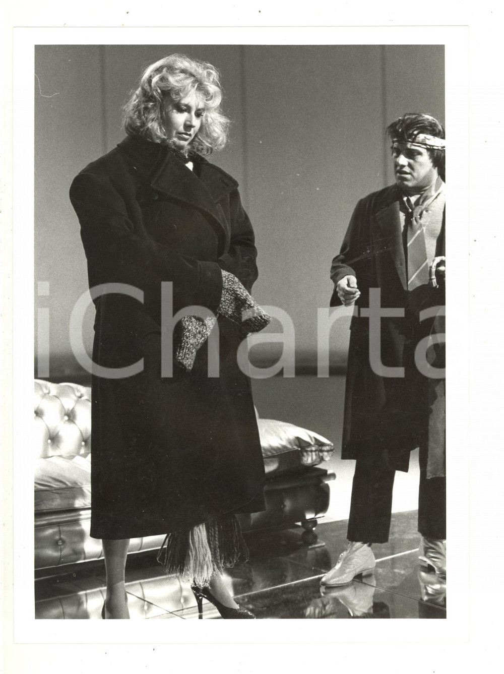 1985 RAI DUE "Shaker" - Daniela POGGI Franco ROSI durante uno sketch *Foto 18x24