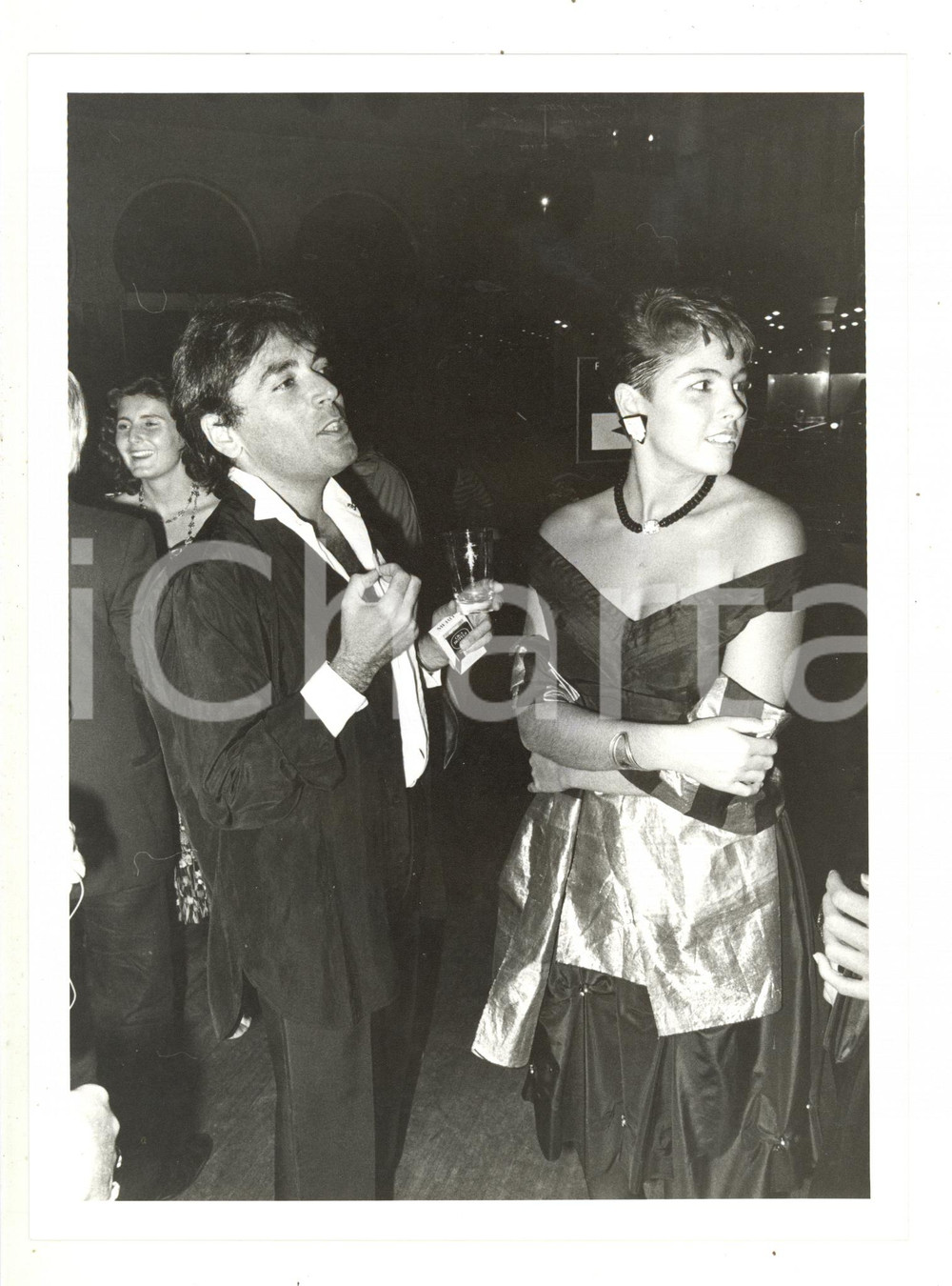 1985 ca VENEZIA Mostra del Cinema - Leopoldo MASTELLONI Paola SQUITIERI - Foto