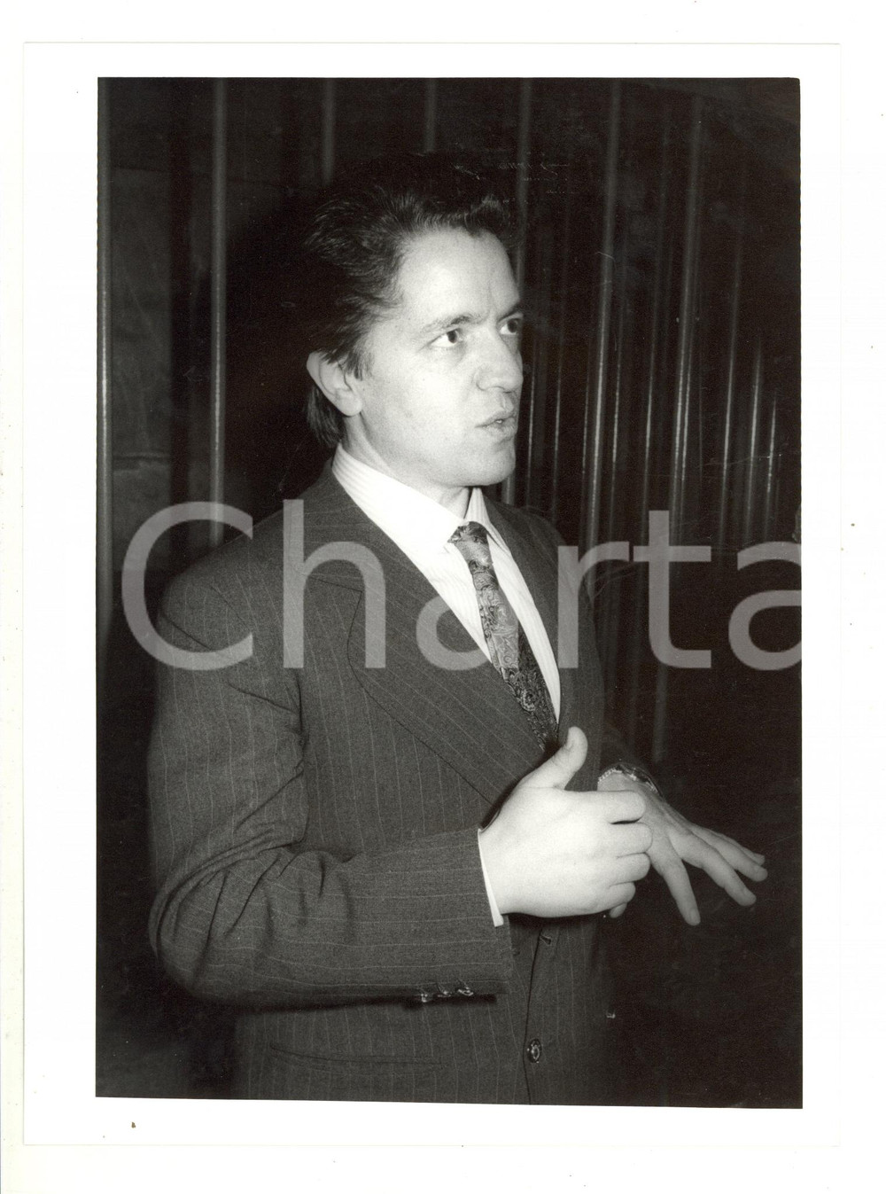 1987 MILANO Processo Verdiglione - Armando VERDIGLIONE Foto 18x24 Fotografia d'epoca.  CONDIZIONI:GOOD/buonoFORMATO: 18x24 originale e autentica 1