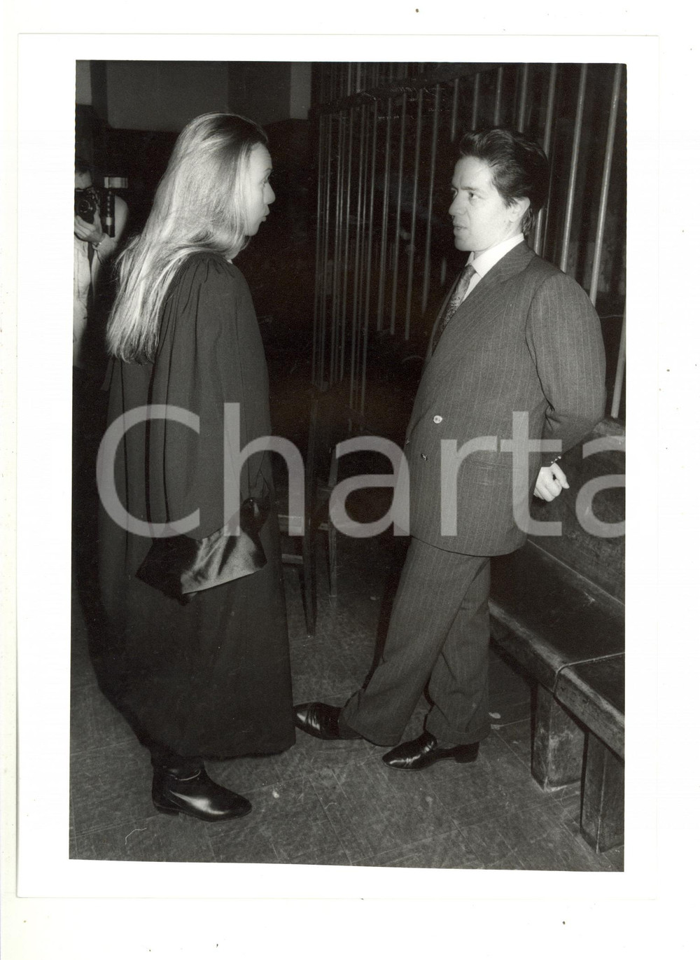 1987 MILANO Processo VERDIGLIONE Armando VERDIGLIONE Martine JODEAU GRYNBERG 3 Fotografia d'epoca.  CONDIZIONI:GOOD/buonoFORMATO: 18x24 originale e autentica 1