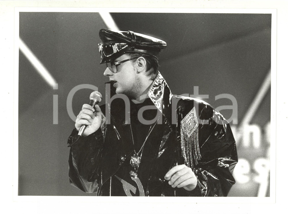 Fotografia d epoca originale 1990 ca SANREMO ? MUSICA  BOY GEORGE  Foto 24x18 1