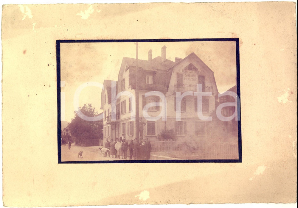 1915 ca ZURICH (?) Sede ditta Gebrüder CATTANEO Salami-Industrie *Foto ANIMATA