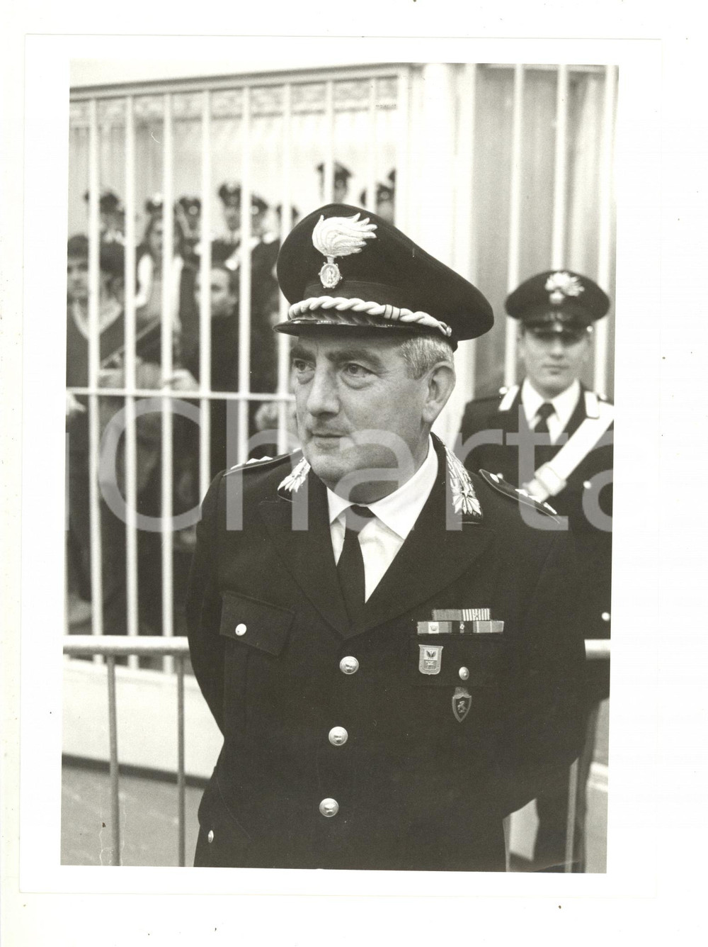 1985 ca ITALIA - Ritratto del colonnello GIANNONE in tribunale - Foto 18x24 cm