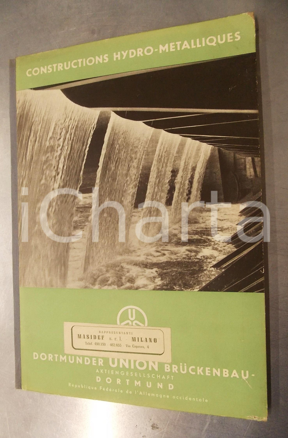 Libro, pubblicazione d epoca 1951 DORTMUNDER UNION BrÃ¼ckenbau  Constructions hydromÃ©talliques ILLUSTRATO 1