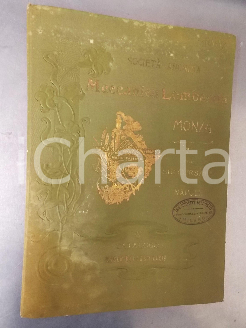 Libro, pubblicazione d epoca 1910 ca MONZA SocietÃ  Anonima Meccanica Lombarda Catalogo macchine per ghiaccio 1