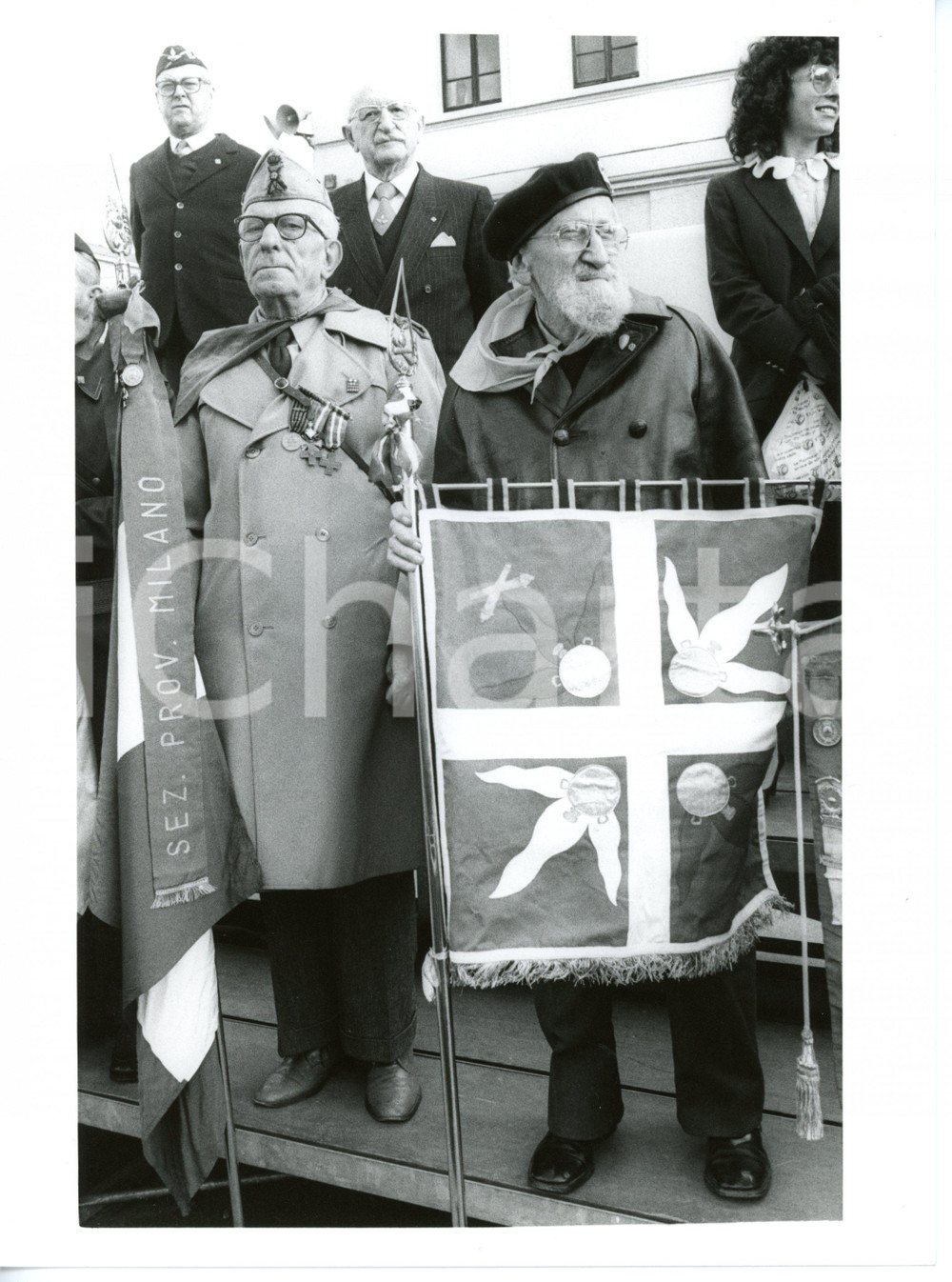 1990 ca MILANO Cerimonia ex combattenti - Sezione provinciale Milano *Foto 18x24