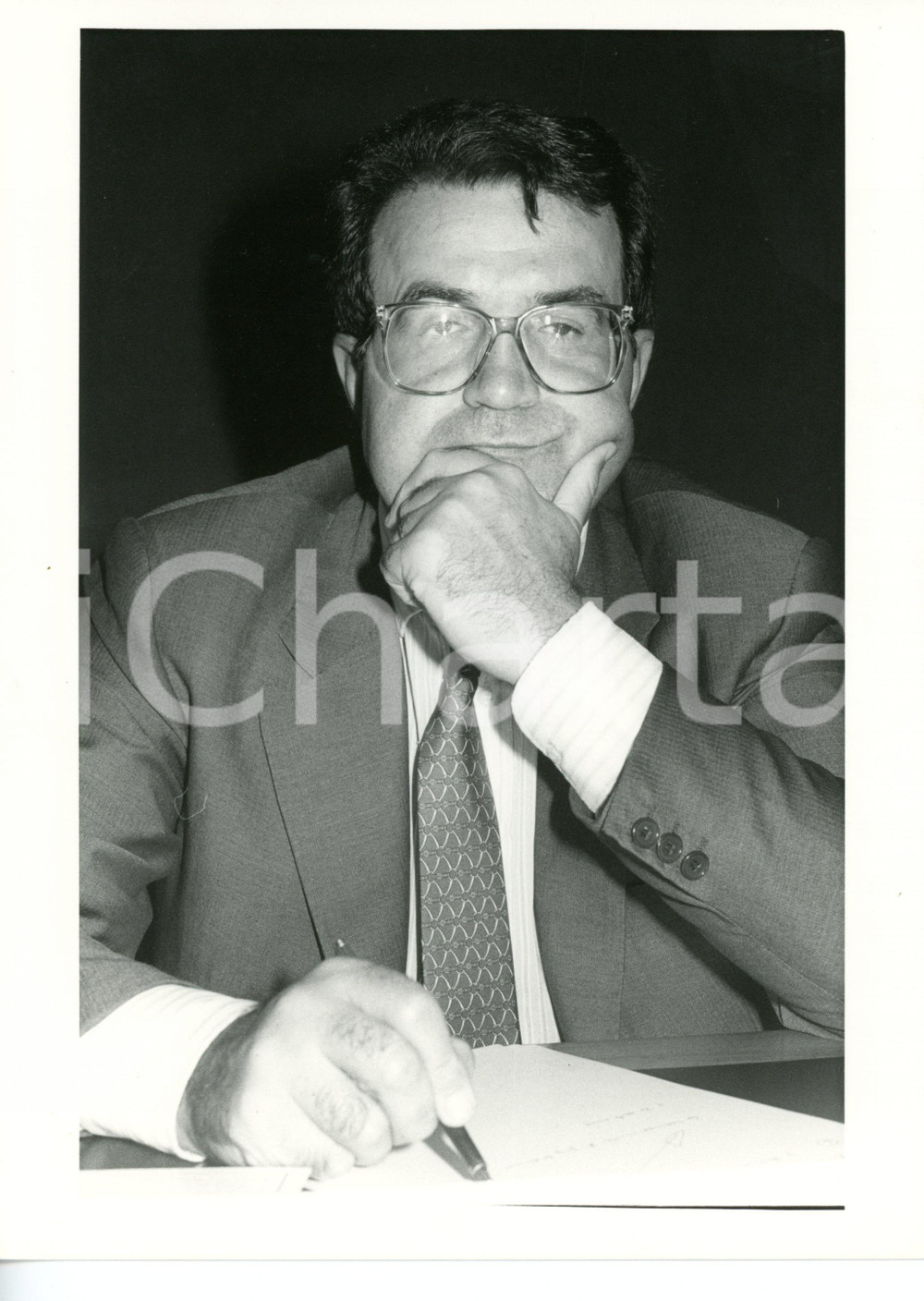 1990 ca ROMA Ritratto di Romano PRODI - Fotografia 18x24 cm
