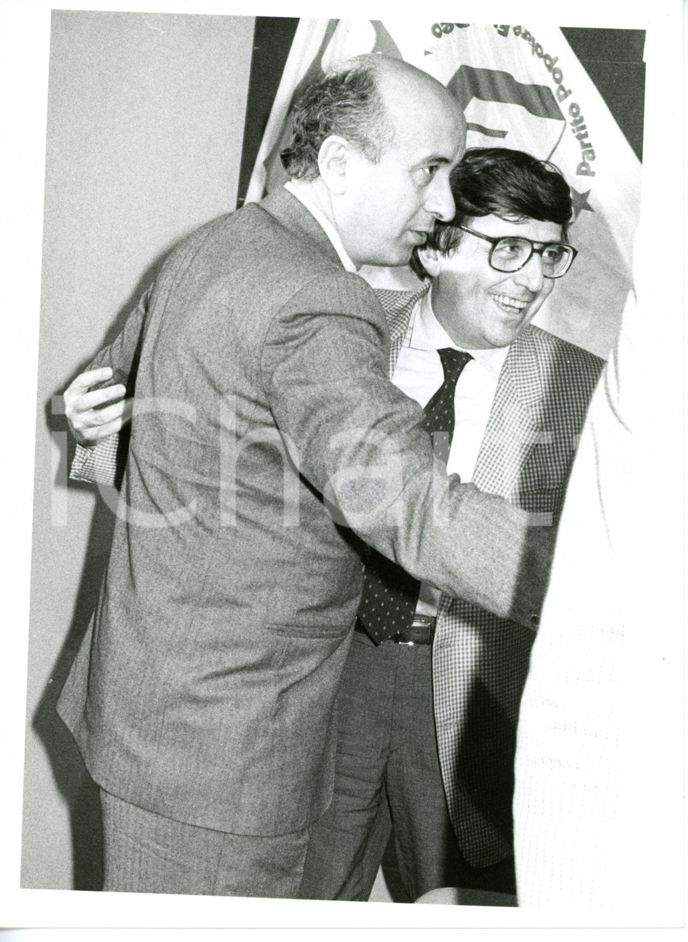 1984 MILANO - DC Convegno con Ciriaco DE MITA e Vincenzo SCOTTI *Foto 18x24 cm