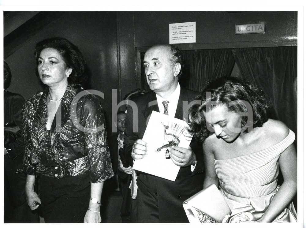 1990 ca POLITICA - DC Ritratto di Ciriaco DE MITA in famiglia *Foto 24x18 cm 