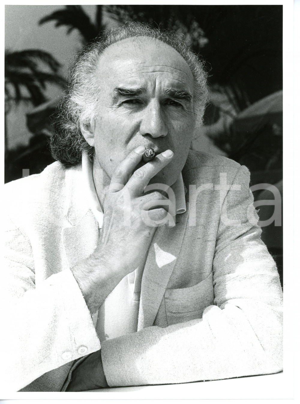 1985 ca CANNES Festival del Cinema - Ritratto di Michel PICCOLI con sigaro *Foto