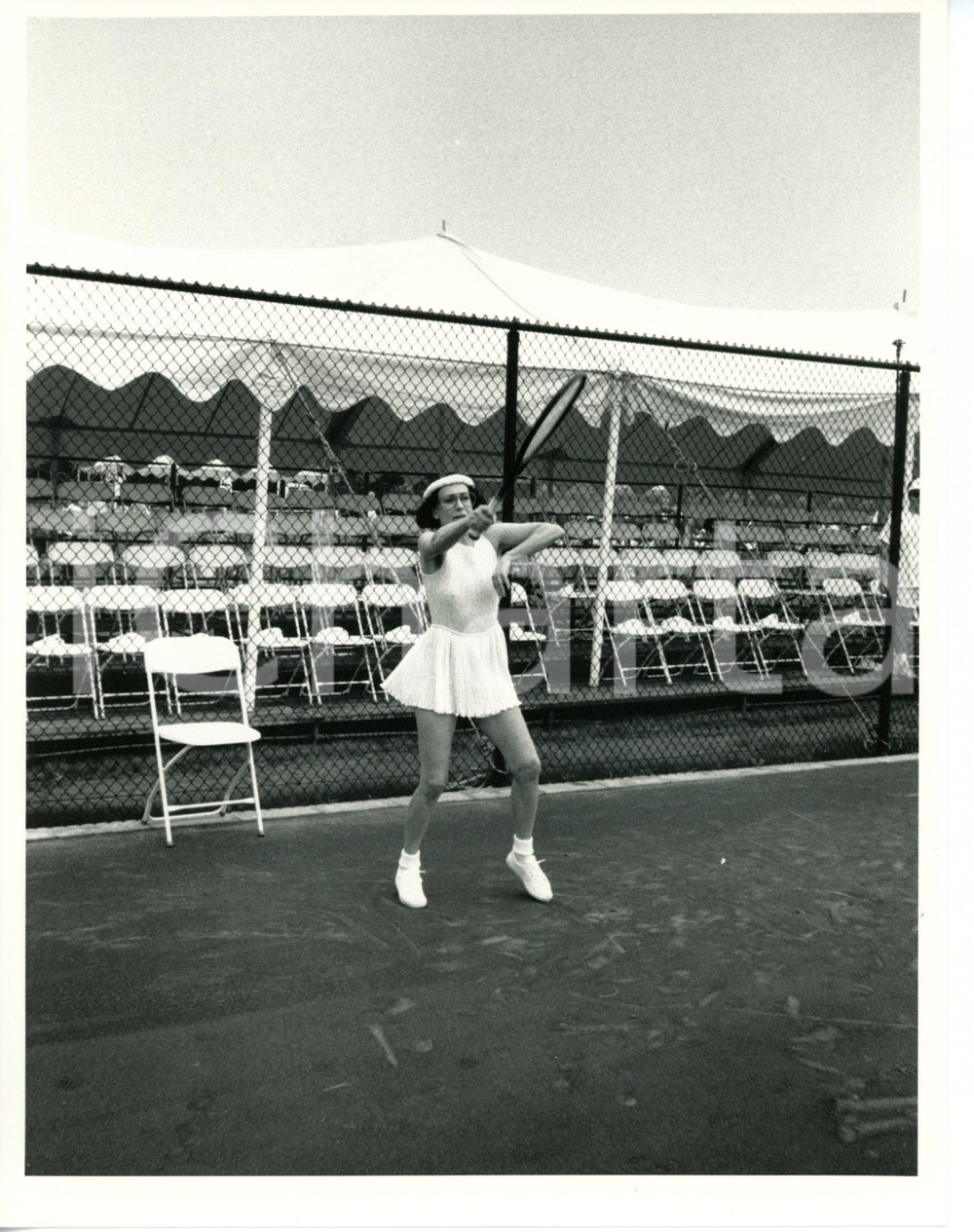 1988 COSTUME Mary McFADDEN durante partita a tennis - Foto VINTAGE 18x24