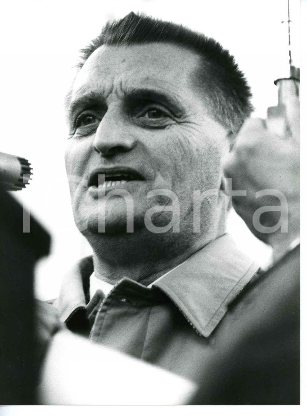 1985ca MILANO Ritratto di Antonio PIZZINATO Fotografia VINTAGE 18x24 cm