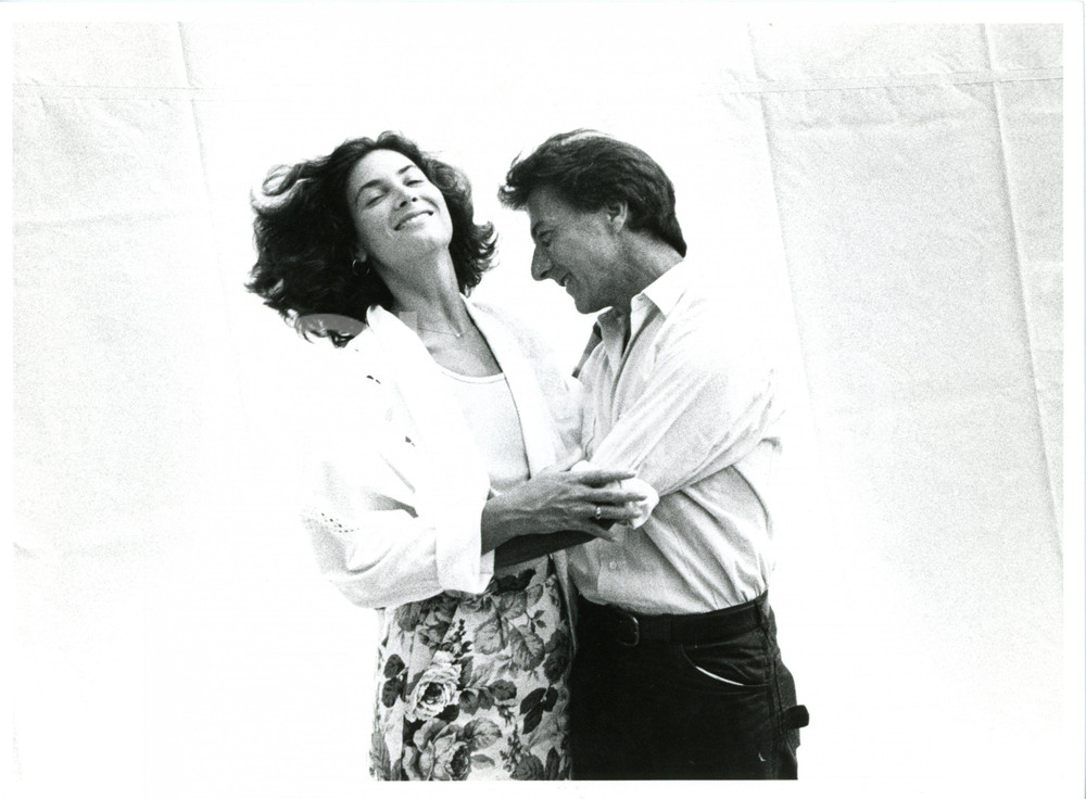 1985 MOSTRA DEL CINEMA DI VENEZIA Dustin HOFFMAN con la moglie Lisa GOTTSEGEN 