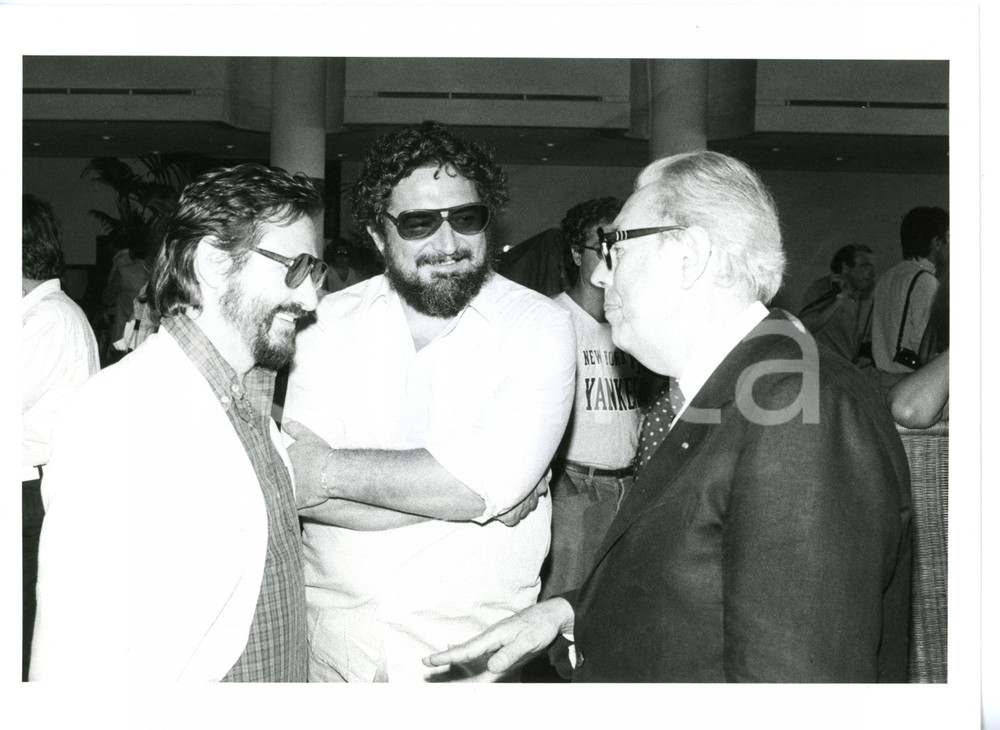 1985 ca CANNES Festival del Cinema - Renzo ROSSELLINI e Sandro SILVESTRI *Foto