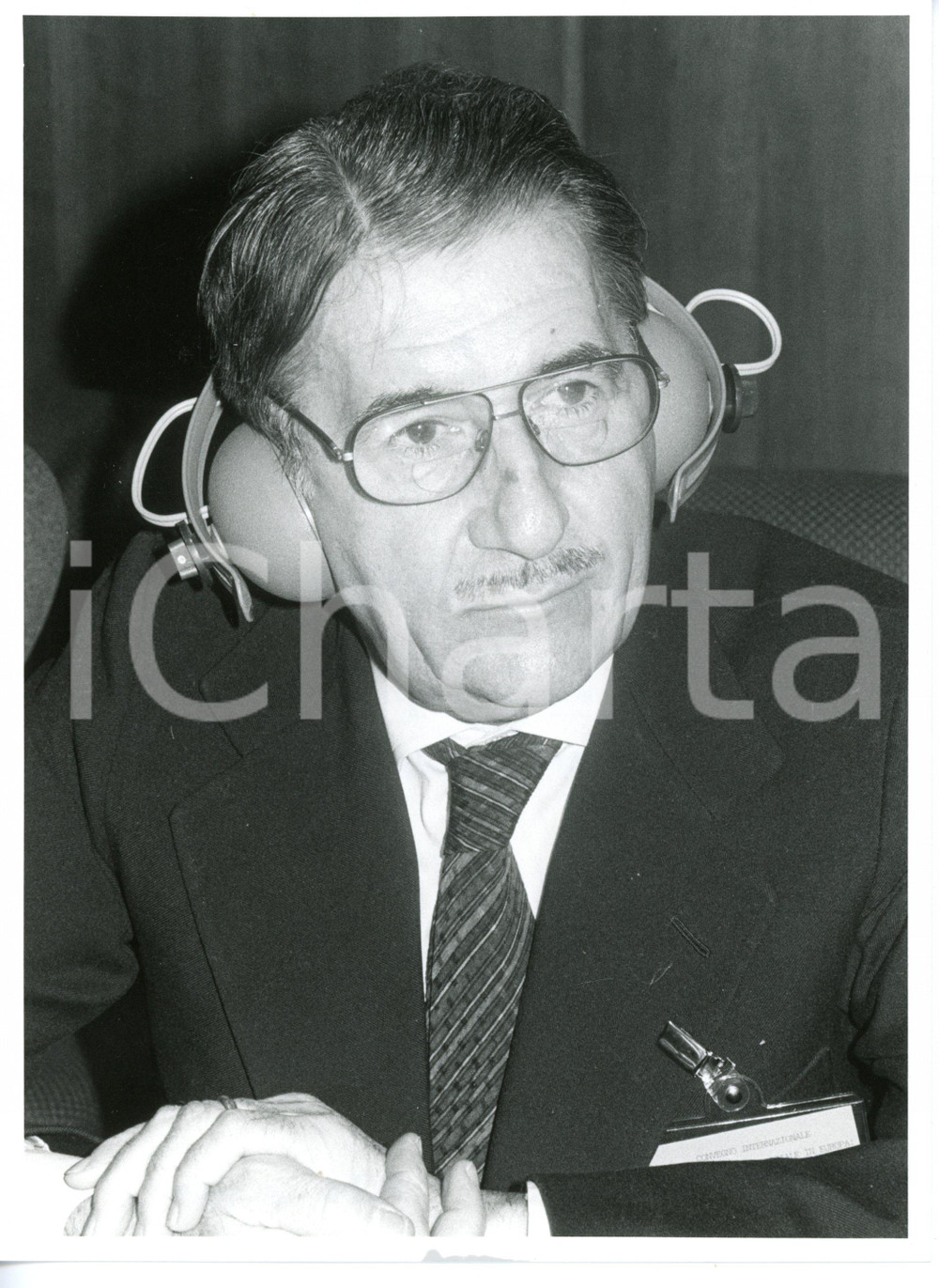1985 ca POLITICA - PSI Ritratto di Aldo ANIASI *Foto VINTAGE 18x24 cm