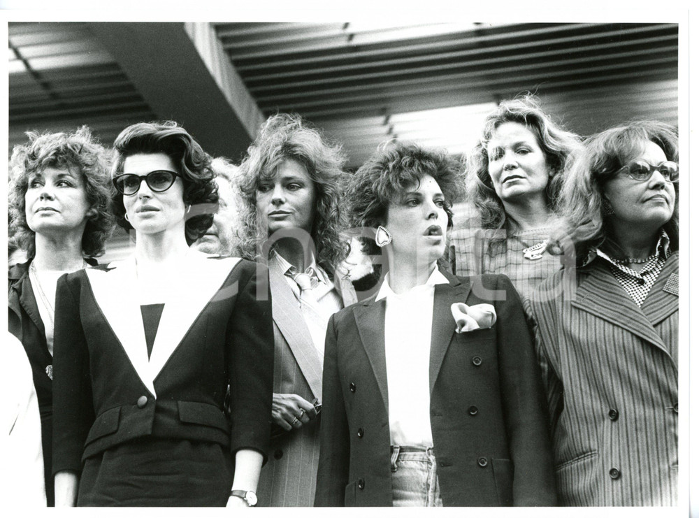 1985 ca CANNES Festival del Cinema - Foto di gruppo con Fanny ARDANT - 24x18 cm