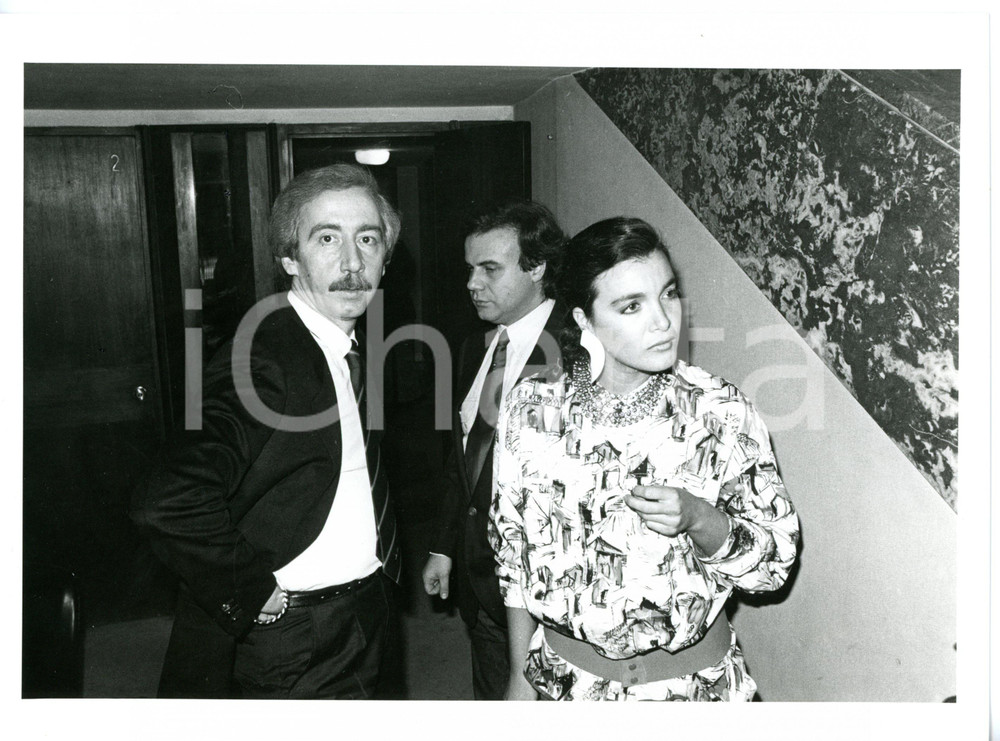 1985 ca FESTIVAL DI SANREMO Cristiano MINELLONO Jerry CALA' Marina SUMA (2) Foto
