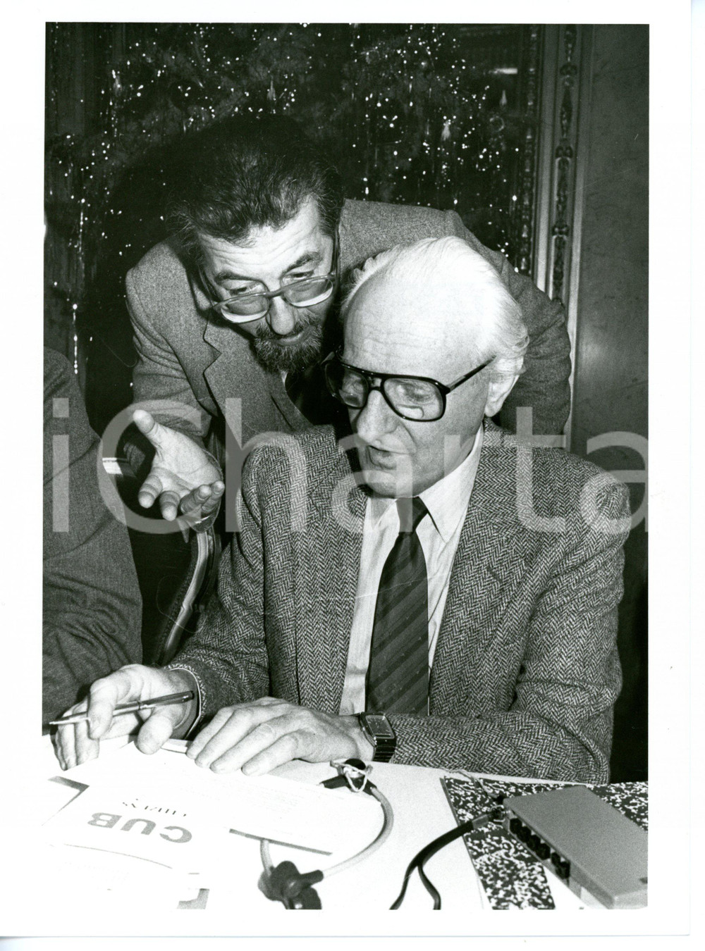 1985 ca ROMA Ritratto del giornalista Ugo ZATTERIN *Foto VINTAGE 18x24 cm