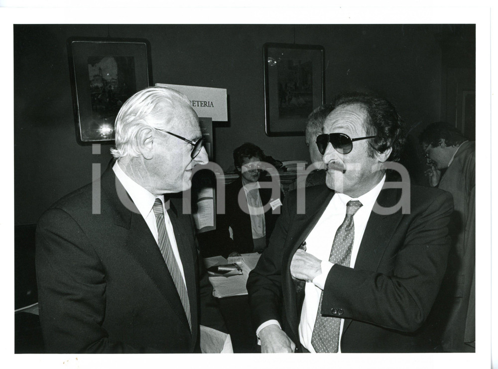 1985 ca ROMA Ritratto del giornalista Ugo ZATTERIN *Fotografia VINTAGE 24x18 cm